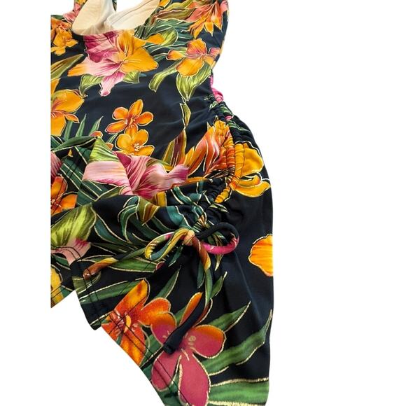 "ISLANDER" Tropical 1 Piece Swimsuit SZ 16 Hawaii Beach Sunbathing Poolside Swim - Picture 11 of 11